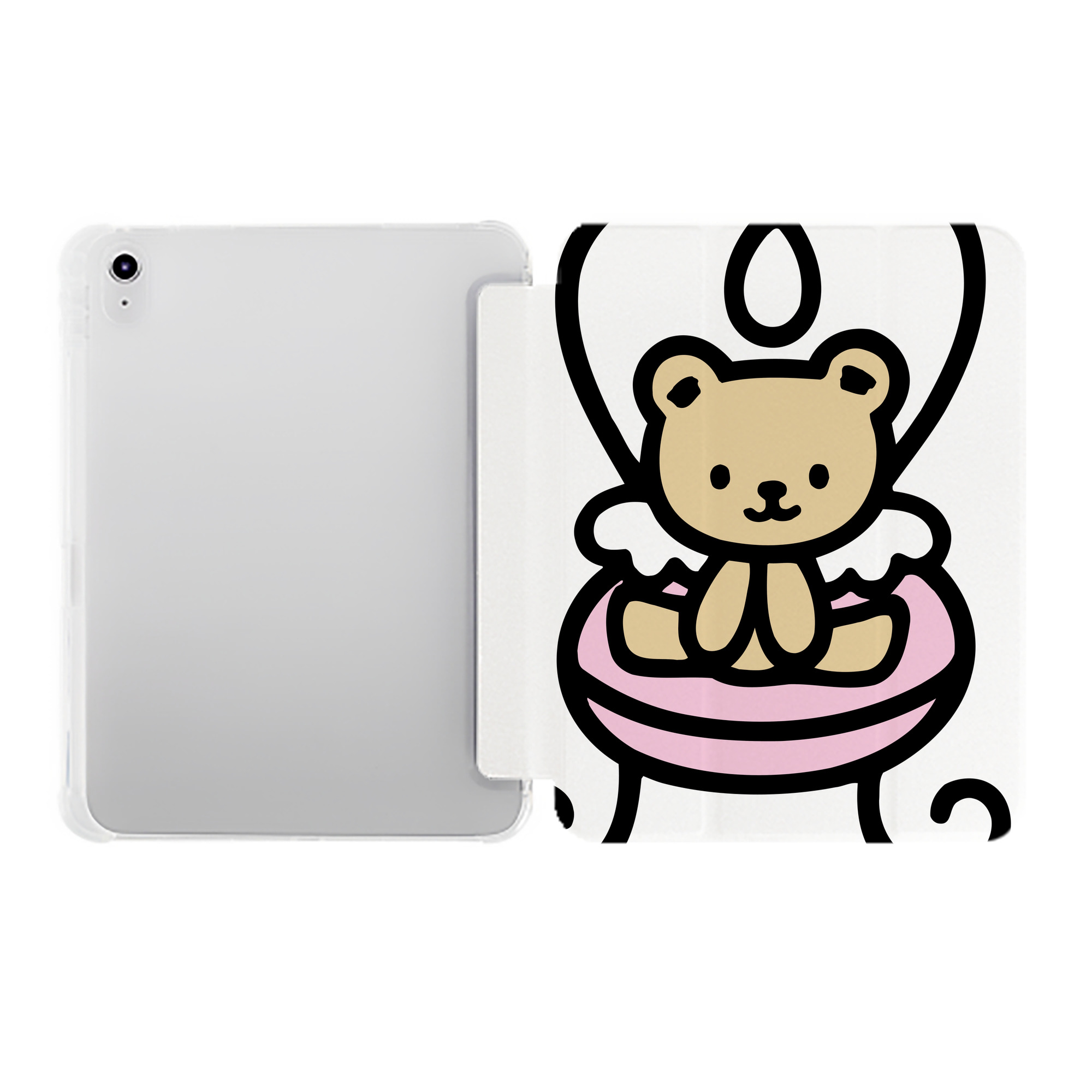 （画像用） Hello Kitty ハローキティ IPad ケース ペン収納付き 三つ折りスタンド PUレザー×シリコン 対応機種9.5/10.5/10.9インチ